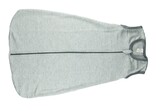 Schlafsack, ohne Arm, geringelt, Wolle/Seide, grau/natur, Gr. 2 = 90 cm, von Lilano