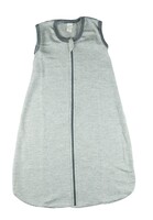Schlafsack, ohne Arm, geringelt, Wolle/Seide, grau/natur, Gr. 1 = 70 cm, von Lilano