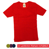 Kinder-Unterhemd 1/4 Arm aus Wolle/Seide von Cosilana, rot, 116
