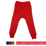 Kinder-Unterhose lang aus Wolle-Seide von Cosilana, rot, 92