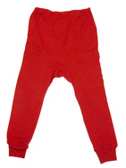 Kinder-Unterhose lang aus Wolle-Seide von Cosilana, rot, 104