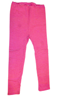 Kinder-Leggins aus Wolle-Seide von Cosilana, pink/natur geringelt,116