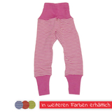Baby-Hose mit Bund von Cosilana, Wolle/Seide, pink/natur, 62/68