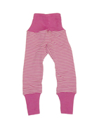 Baby-Hose mit Bund von Cosilana, Wolle/Seide, pink/natur, 86/92