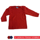 Baby-Schlupfhemd 1/1 Arm aus Wolle-Seide von Cosilana, rot/, 62/68