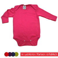 Baby-Body 1/1 Arm aus Wolle-Seide von Cosilana,  pink, 74/80
