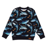 Sweatshirt, Humpback Whales, dunkelblau, von Walkiddy, Gr. 92
