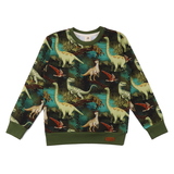 Sweatshirt, Dinosaur Jungle, oliv, von Walkiddy, Gr. 92