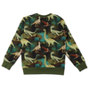 Sweatshirt, Dinosaur Jungle, oliv, von Walkiddy, Gr. 128
