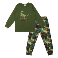 Pyjama, Dinosaur Jungle, oliv, von Walkiddy, Gr. 116