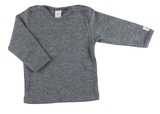 Shirt, Wolle/Seide, uni, hellgrau, von Lilano, Gr. 74