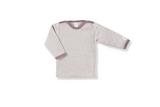 Shirt, Wolle/Seide, geringelt, mauve/natur, von Lilano, Gr. 74