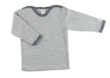 Shirt, Wolle/Seide, geringelt, hellgrau/natur, von Lilano, Gr. 56