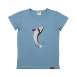 T-Shirt, Whales & Sea Turtles, Monoprint, hellblau, von Walkiddy, Gr. 128
