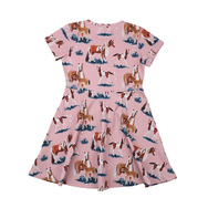 Kleid, kurzarm, Little & Big Horses, rosa, von Walkiddy, Gr. 116