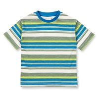 JANNIS T-Shirt von Sense Organics, grün-blau-natur gestreift, Gr. 92 (18-24 Mon)