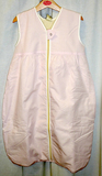 Plüsch Schlafsack Streifen  von LANA, rosa-weiß, 100