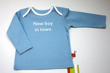 Baby-Shirt New boy …, hellblau, von Anton Emma, 50/56