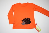 Langarm-Shirt Igel, orange, von Anton Emma, 98/104