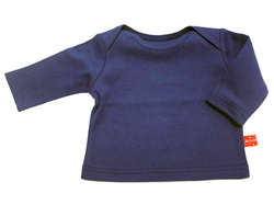Baby-Shirt uni blau, von Anton Emma, 62/68