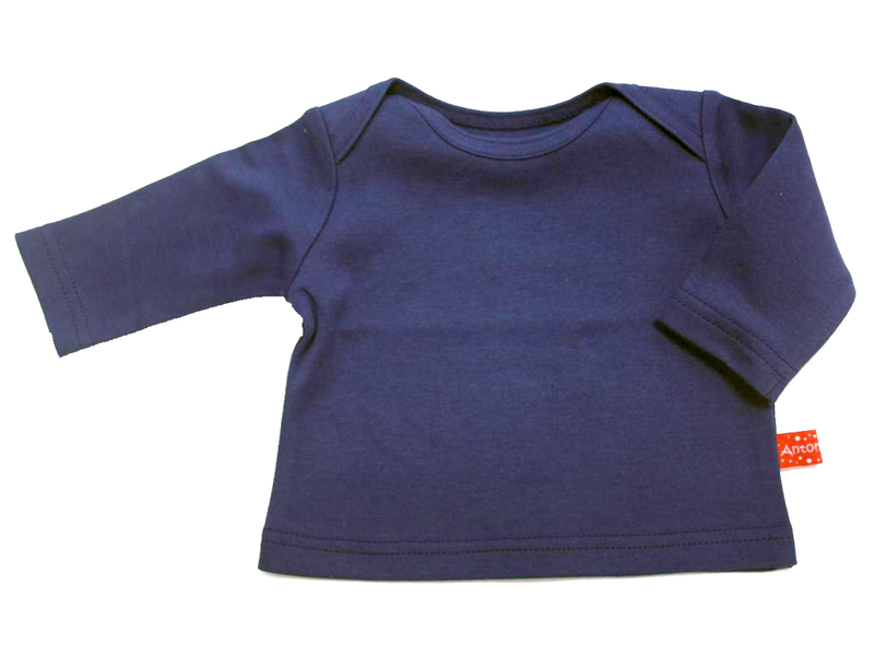 Baby-Shirt uni blau, 86/92