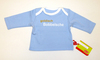 Baby-Shirt Goldisch Bobbelsche, hellblau, von Anton Emma, 62/68