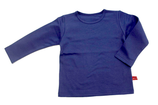 Langarm-Shirt uni blau, 98/104
