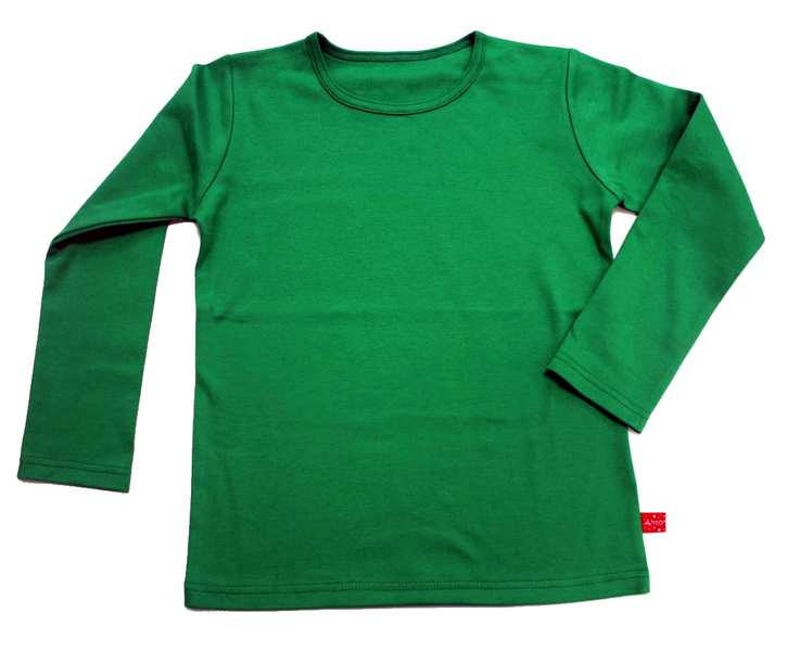 Langarm-Shirt uni grün, 86/92