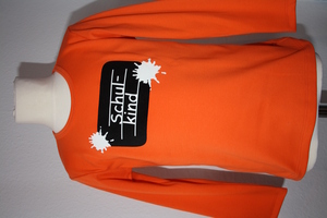 Schulkind-Shirt, orange, 122/128