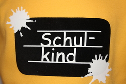 Schulkind-Shirt, gelb, 122/128
