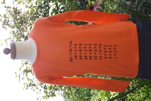 Spicker-Shirt Mathe 1x1, orange, 122/128