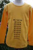 Spicker-Shirt Mathe 1x1, gelb, 122/128