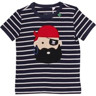 Baby T-Shirt Sailor Stripe Pirat von Fred's World, navy-weiß, Größe 56