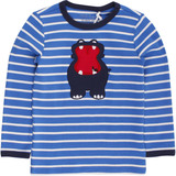 Baby Shirt Hippo von Fred's World, blau-weiß, Größe 56