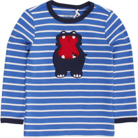 Baby Shirt Hippo von Fred's World, blau-weiß, Größe 80