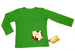 Langarm-Shirt Hund, grün, von Anton Emma, 122/128