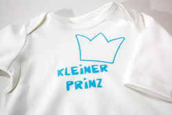 Baby-Shirt Kleiner Prinz, weiß, von Anton Emma, 50/56