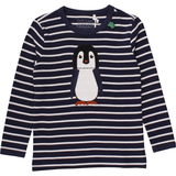 Baby-Shirt Pinguin von Fred's World, marine-weiß, mit Applikation, Gr. 68