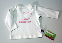 Baby-Shirt Kleine Prinzessin, weiß, von Anton Emma, 50/56