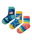 Susie Socks 3 Pack von frugi, Rainbow, 35-38