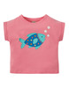 Bella Boxy T-Shirt von frugi, pink, Fisch, 5-6 Jahre