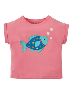 Bella Boxy T-Shirt, pink, Fisch, 3-4 Jahre