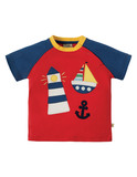 Renny Raglan T-Shirt von frugi, Lighthouse, 0-3 mon