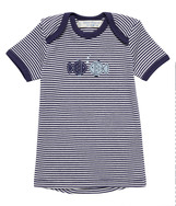 TILLY Baby T-Shirt von Sense Organics, marine-weiß, Fische, 80 (9-12 mon)