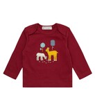 TIMBER Baby-Shirt von Sense Organics, dunkelrot, Rentiere, 50/56 (0-3 mon)