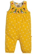 Willow Embroidered Dungaree von frugi, Bumble Bee Spot, Finsches,  18-24