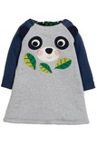 Peek A Boo Dress von frugi, Panda Floral, 12-18 mon