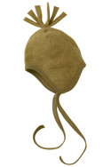 Baby-Mütze aus Schurwolle-Fleece, von Engel, safran, 74/80