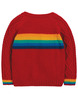 Caleb Cable Knit Jumper von frugi, tango red/rainbow, 0-3 mon