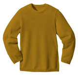 Basic-Pullover aus Schurwolle von disana, gold, 110/116